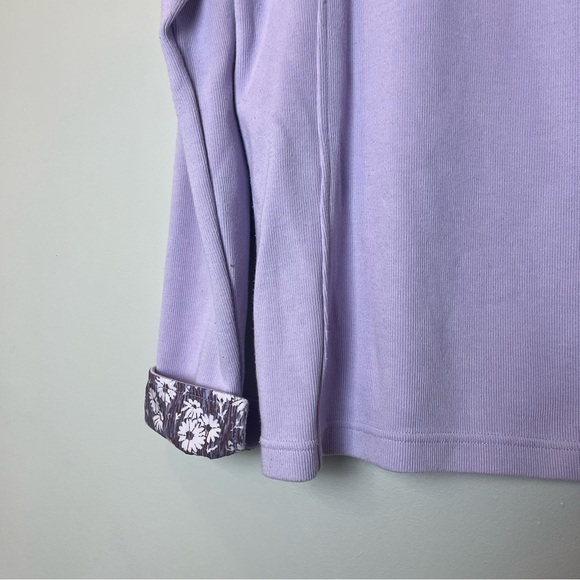 Orvis Quarter Zip Lavender Pull Over - Picture 3 of 10